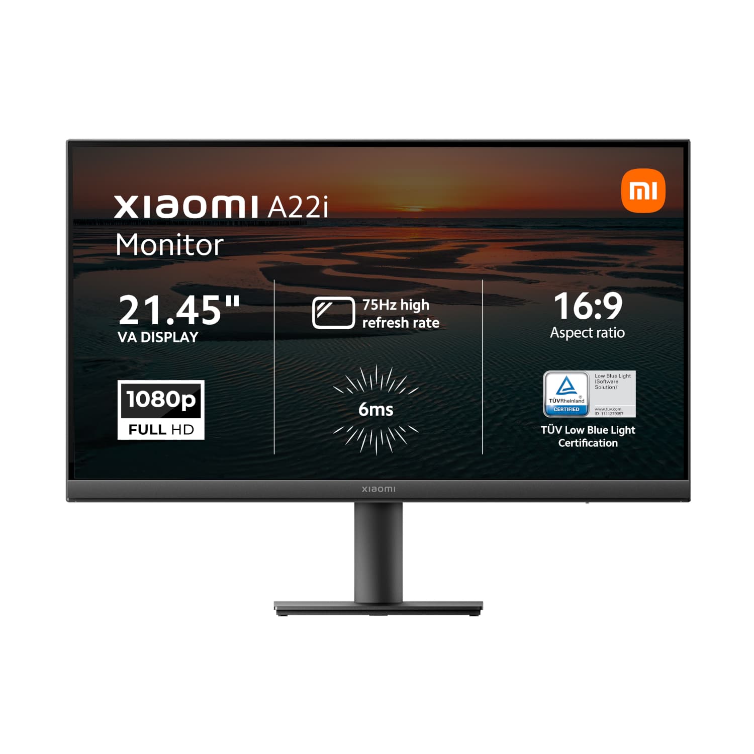 Xiaomi A22i 22" Full HD 1080p VA Monitor (75Hz, 6ms, and VESA Mount)