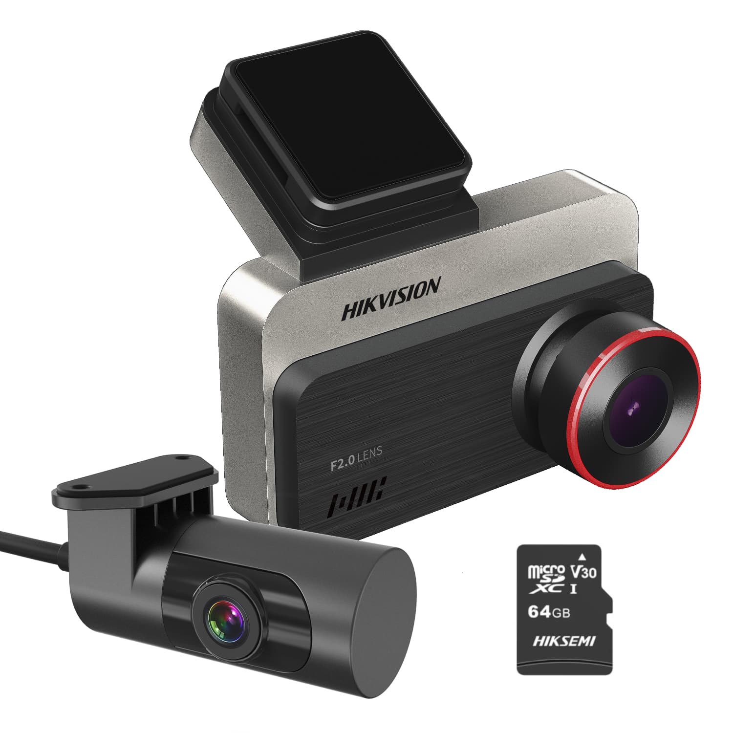 Hikvision C200S Dashcam, with 64GB Micro-SD